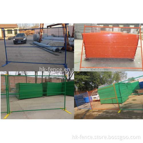 Powder coated/painted privacy portable Canada temporary fence,cheap welded temporary wire fencing panel BWG 10 wire 2''*4'' mesh
